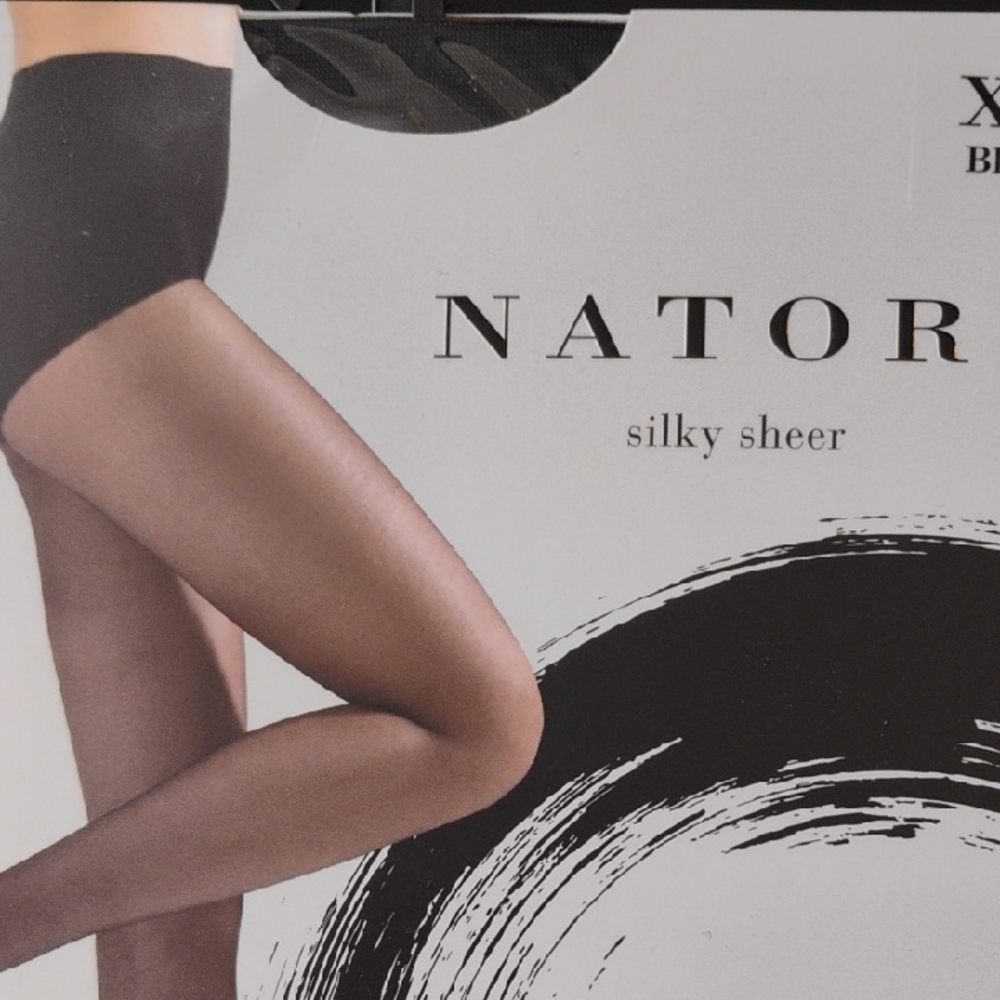 Natori Silky Sheer Pantyhose in Black